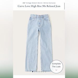 Abercrombie Curve Love High Rise 90’s Relaxed Jean - Size 27 Regular